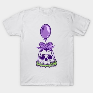 Skull Purple Balloon T-Shirt